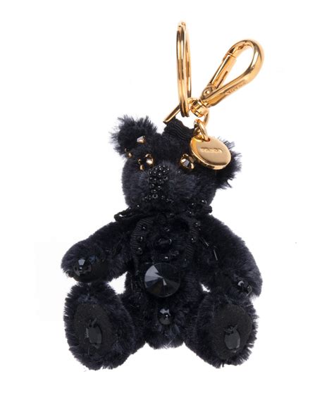 prada key ring replica|Prada teddy bear keychain.